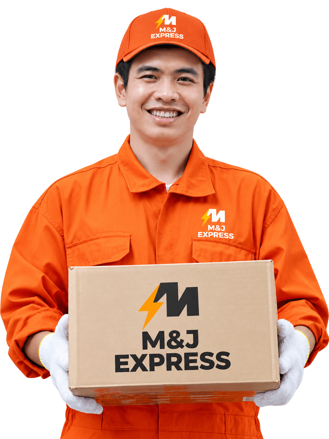 ทีมงาน MJ-TH Express ถือกล่องพัสดุ พร้อมบริการรถรับจ้างขนของ หนองแขม และทั่วไทย
